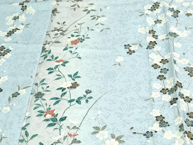 平和屋着物▽上質な小紋 単衣 草花文 暈し染め 金彩 正絹 逸品 未使用 DAAV9622sf