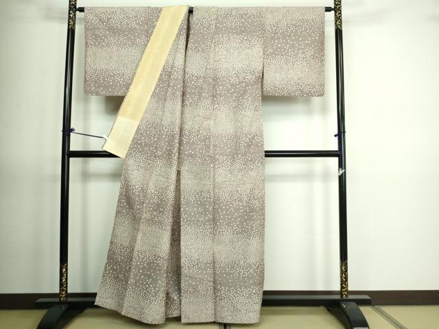 平和屋着物▽上質な紬 単衣 舞花文 正絹 逸品 DAAV9630sf