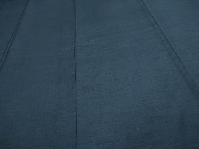 平和屋着物▽上質な紬 単衣 留紺色 正絹 逸品 DAAV9641sf