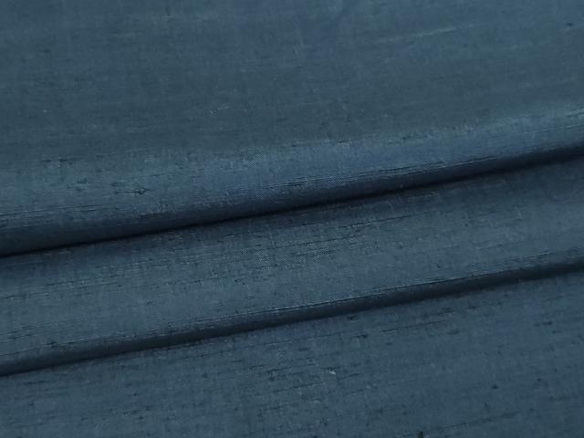 平和屋着物▽上質な紬 単衣 留紺色 正絹 逸品 DAAV9641sf
