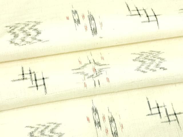 平和屋着物▽上質な紬 単衣 吉祥文 正絹 逸品 DAAV9652sf