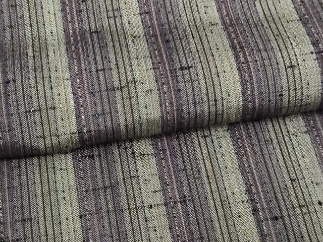 平和屋着物▽上質な紬 単衣 間道 正絹 逸品 未使用 DAAV9655sf