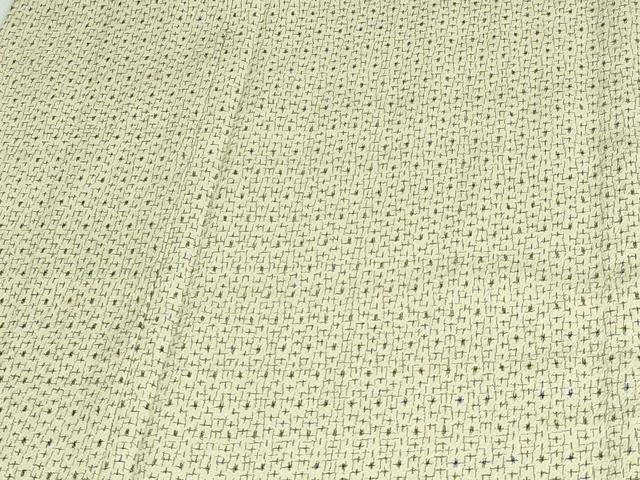 平和屋着物▽本塩沢 単衣 十字絣 正絹 逸品 DAAV9657sf