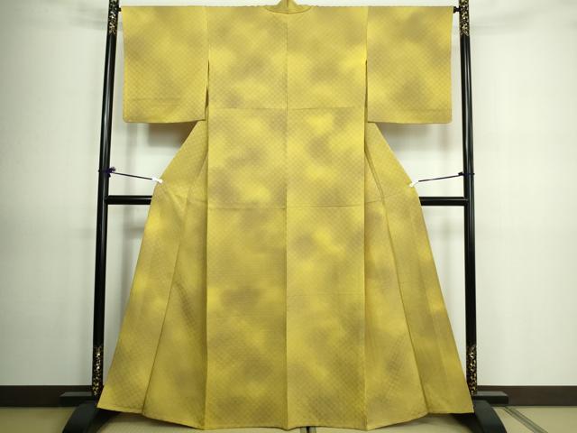 平和屋着物▽上質な小紋 単衣 霞文 暈し染め 正絹 逸品 未使用 DAAV9661sf
