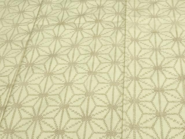 平和屋着物▽上質な紬 単衣 麻の葉文様 正絹 逸品 DAAV9695sf