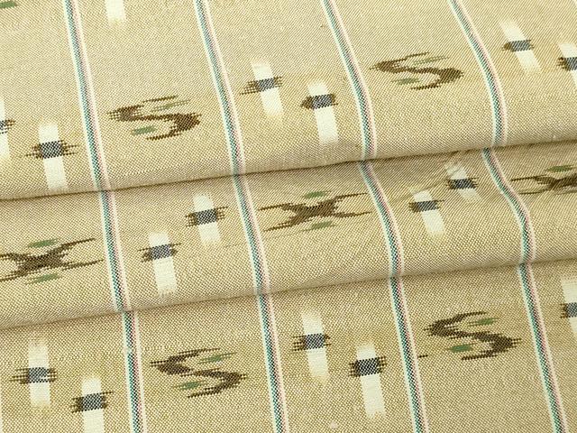 平和屋着物▽本場琉球紬 単衣 吉祥文 正絹 逸品 DAAV9698sf