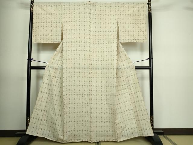 平和屋着物●久留米絣 単衣 綿 十字絣 坂田織物謹製 証紙付き 逸品 DAAV9711sf