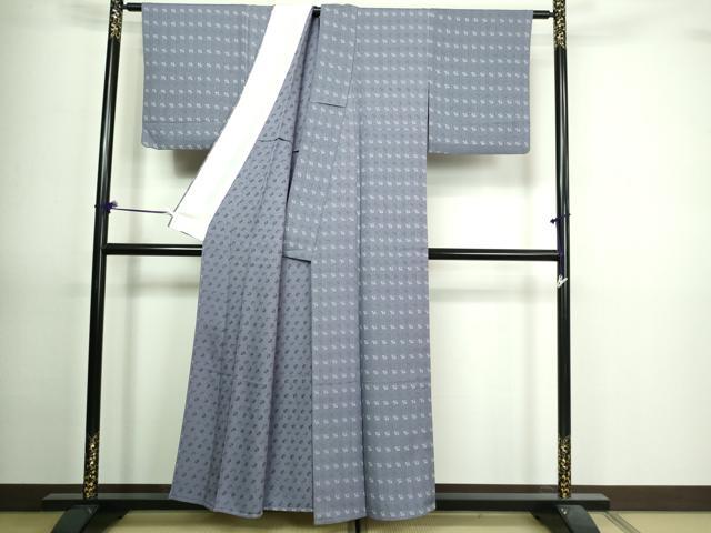 平和屋着物▽ファッションデザイナー コシノアヤコ 小紋 単衣 草花文 正絹 逸品 DAAV9712sf
