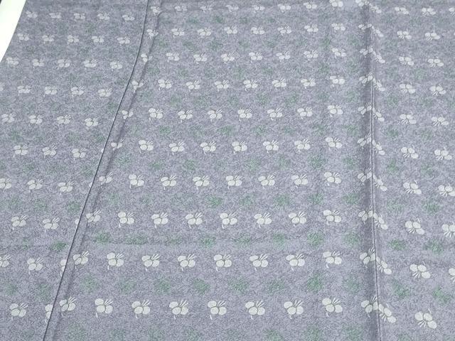 平和屋着物▽ファッションデザイナー コシノアヤコ 小紋 単衣 草花文 正絹 逸品 DAAV9712sf