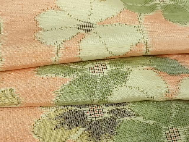 平和屋着物▽上質な紬 単衣 舞花文 正絹 逸品 DAAV9731sf