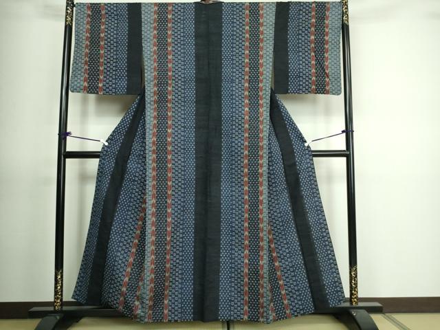 平和屋着物▽上質な紬 単衣 吉祥間道 正絹 逸品 DAAV9734sf