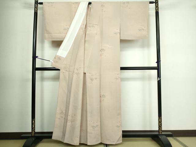 平和屋着物▽上質な小紋 単衣 地紋起こし 風景文 正絹 逸品 DAAV9735sf