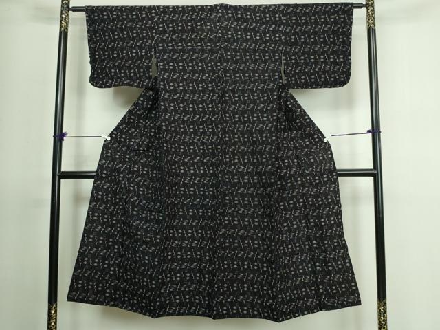 平和屋着物▽上質な小紋 単衣 吉祥文 綿 逸品 DAAV9738sf