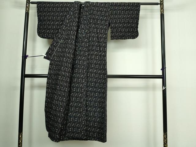 平和屋着物▽上質な小紋 単衣 吉祥文 綿 逸品 DAAV9738sf