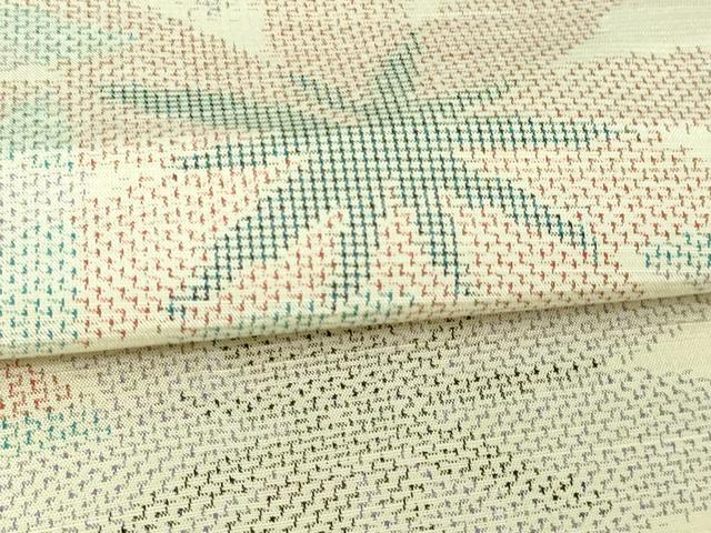 平和屋着物▽上質な紬 単衣 舞花文 正絹 逸品 DAAV9742sf