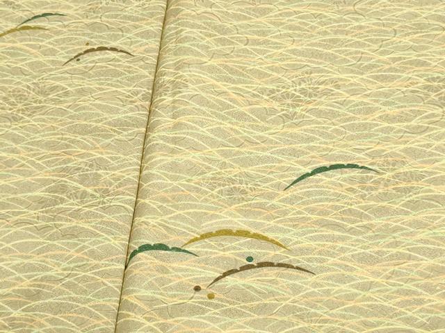 平和屋着物▽小紋 単衣 雪芝文 洗える着物 DAAV9759sf