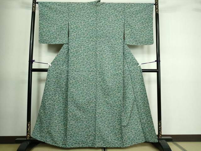 平和屋着物▽小紋 単衣 花尽くし文 洗える着物 DAAV9764sf