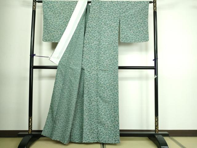 平和屋着物▽小紋 単衣 花尽くし文 洗える着物 DAAV9764sf