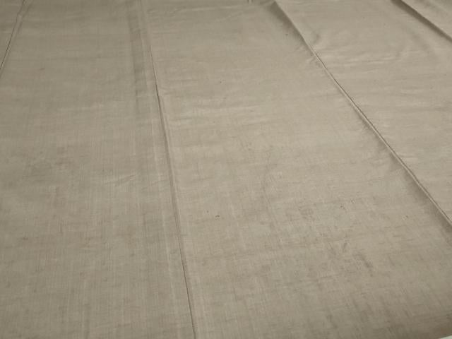 平和屋着物▽結城紬 単衣 白茶色 正絹 逸品 DAAV9870sf