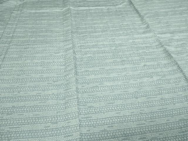 平和屋着物▽上質な小紋 単衣 紬地 花唐草文 正絹 逸品 未使用 DAAV9872sf