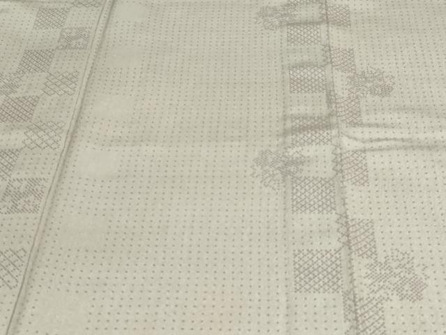 平和屋着物▽本塩沢 単衣 草花間道 高島屋扱い 正絹 逸品 DAAV9917sf