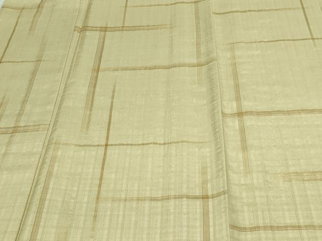 平和屋着物▽上質な紬 単衣 格子 正絹 逸品 DAAV9921sf