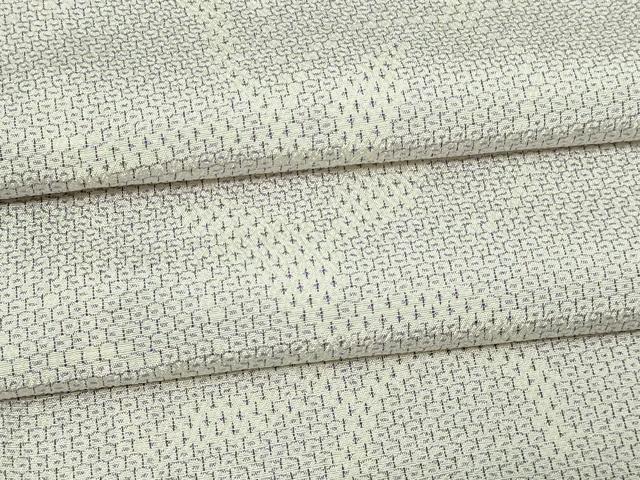 平和屋着物▽本塩沢 単衣 110亀甲 唐草間道 正絹 逸品 DAAV9931sf