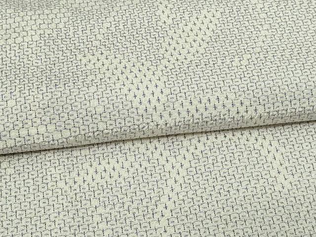 平和屋着物▽本塩沢 単衣 110亀甲 唐草間道 正絹 逸品 DAAV9931sf