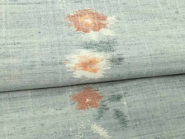 平和屋着物▽上質な紬 単衣 草花間道 正絹 逸品 DAAV9951sf