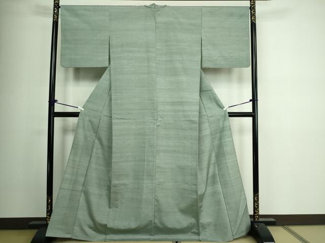 平和屋着物▽上質な紬 単衣 豆がら茶色 正絹 逸品 DAAV9958sf