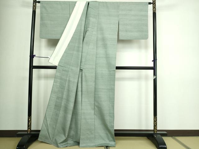 平和屋着物▽上質な紬 単衣 豆がら茶色 正絹 逸品 DAAV9958sf