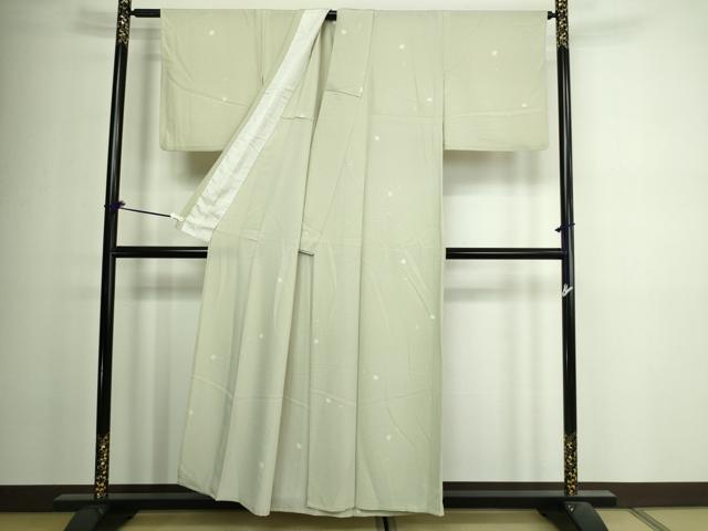 平和屋着物▽上質な小紋 単衣 舞葉文 金彩 正絹 逸品 DAAV9974sf