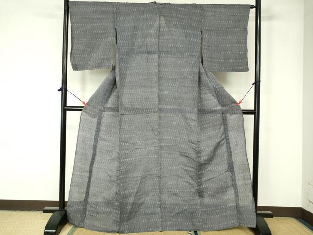 平和屋着物*夏物 小千谷ちぢみ 十字絣 証紙付き 麻 逸品 DAAW0309op