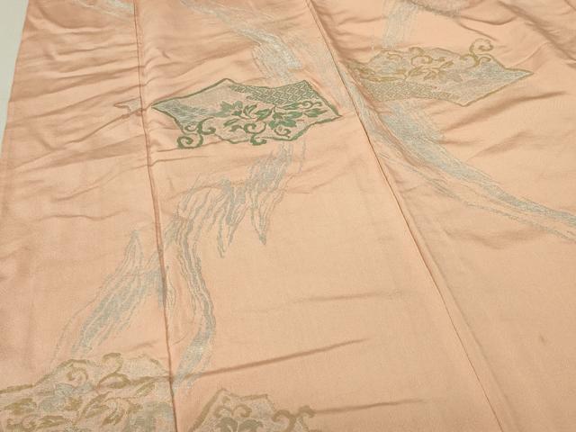 平和屋着物■アンティーク 大正ロマン お召 花唐草文 金銀糸 正絹 逸品 DAAW0923op