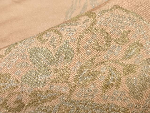 平和屋着物■アンティーク 大正ロマン お召 花唐草文 金銀糸 正絹 逸品 DAAW0923op