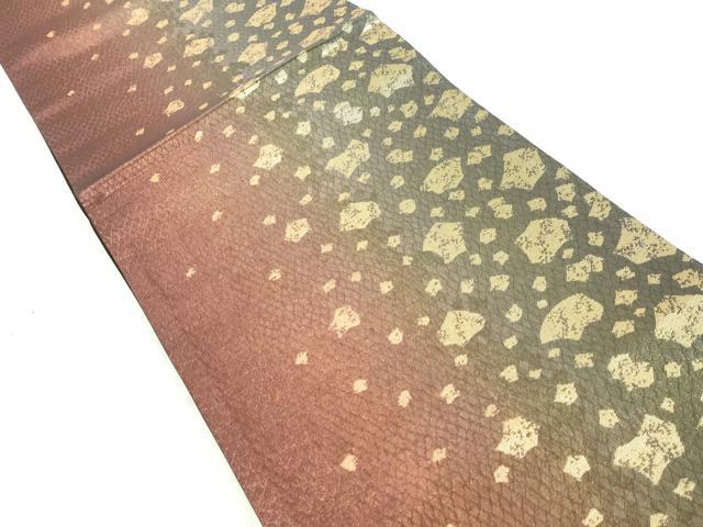 平和屋着物◎六通柄袋帯 箔散らし文 金糸 正絹 逸品 DAAW1151qa