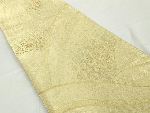 平和屋着物◎六通柄袋帯 正倉院花文 金糸 正絹 逸品 DAAW1168qa