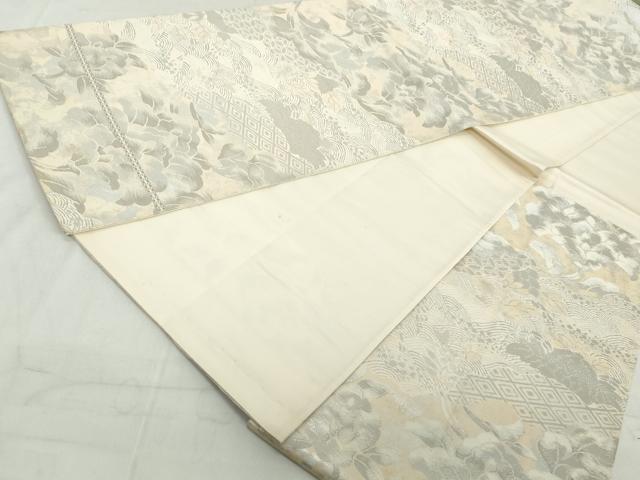平和屋着物◎六通柄袋帯 更紗花文 二重箔錦織 正絹 逸品 DAAW1226qa
