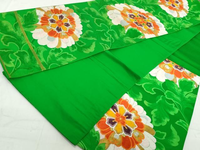平和屋着物◎六通柄袋帯 唐織 草花文 金銀糸 正絹 逸品 DAAW1228qa