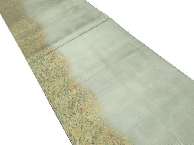 平和屋着物◎六通柄袋帯 霞文 引箔 正絹 逸品 DAAW1351qa