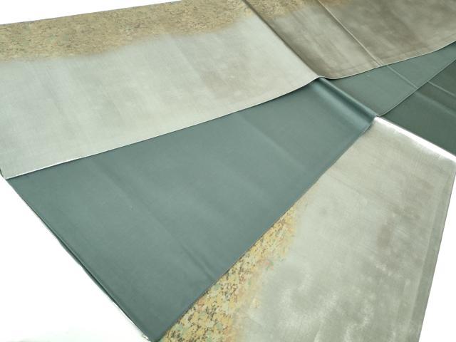 平和屋着物◎六通柄袋帯 霞文 引箔 正絹 逸品 DAAW1351qa