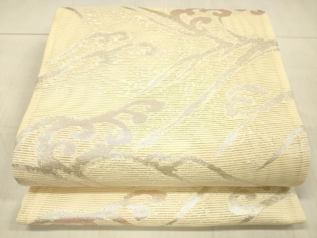 平和屋着物*夏物 六通柄袋帯 立波文 銀糸 正絹 逸品 DAAW1760cm