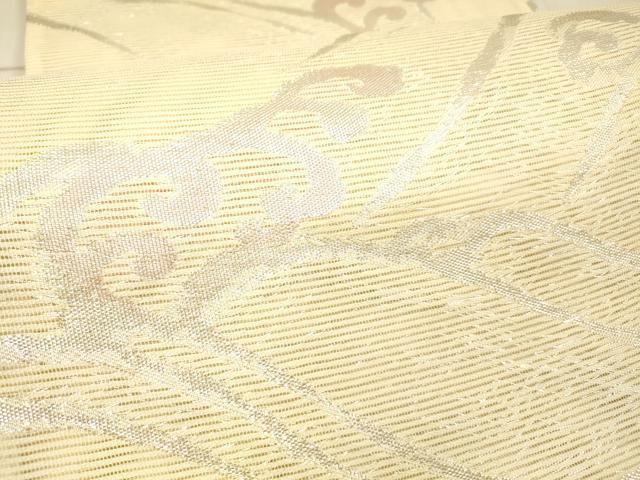 平和屋着物*夏物 六通柄袋帯 立波文 銀糸 正絹 逸品 DAAW1760cm