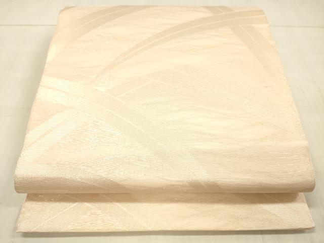 平和屋着物*夏物 全通柄袋帯 草葉文 銀糸 正絹 逸品 DAAW1823cm