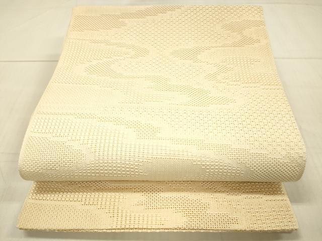平和屋着物*夏物 八寸名古屋帯 霞文 正絹 逸品 DAAW1929cm