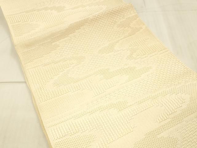 平和屋着物*夏物 八寸名古屋帯 霞文 正絹 逸品 DAAW1929cm