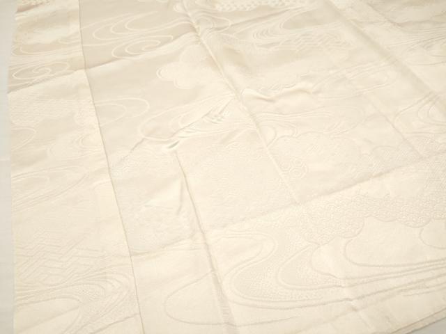 平和屋着物■長襦袢 無双仕立て 流水雲地紋 正絹 逸品 DAAW2565ma