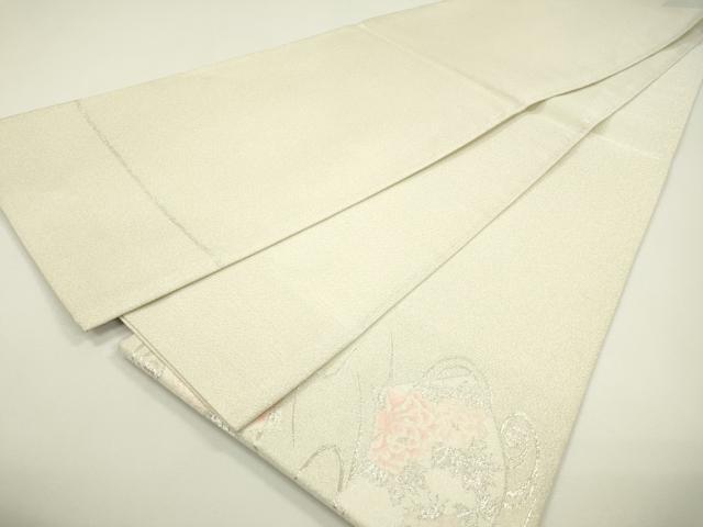 平和屋着物▼綴れ 太鼓柄袋帯 流水地紙花文 金銀糸 正絹 逸品 DAAW3337fe
