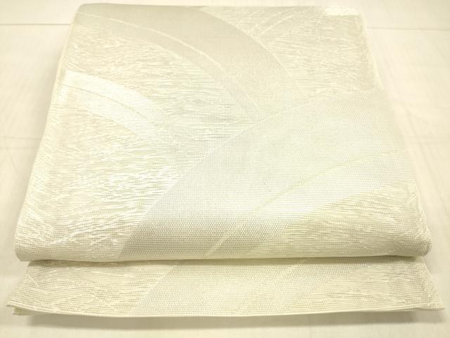 平和屋着物*夏物 六通柄袋帯 抽象文様 銀糸 正絹 逸品 DAAW4162cm