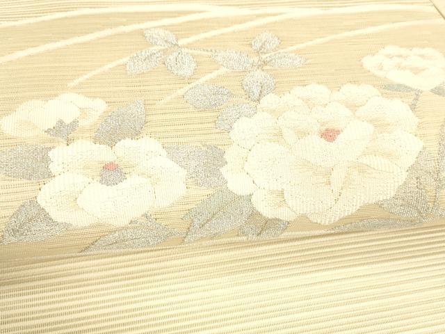 平和屋着物*夏物 絽綴れ 八寸名古屋帯 枝花文 銀糸 逸品 DAAW4211cm